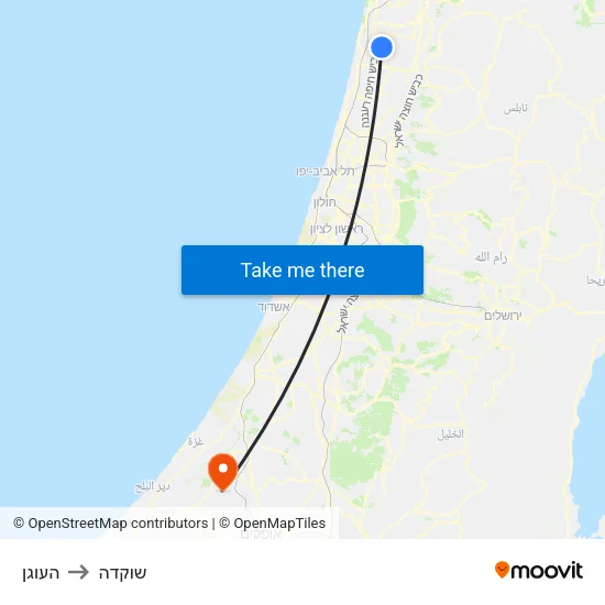 העוגן to שוקדה map