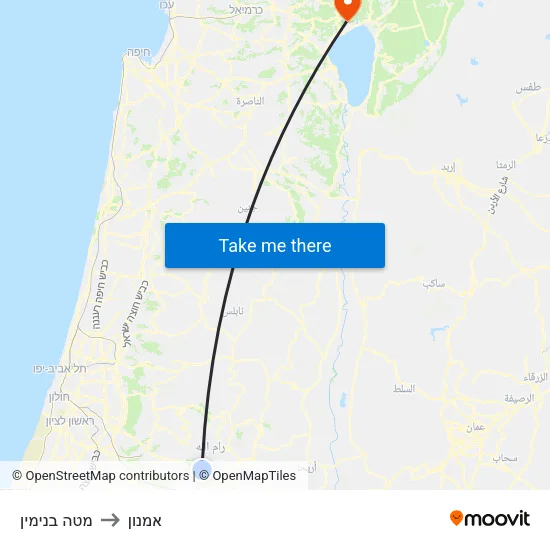מטה בנימין to אמנון map