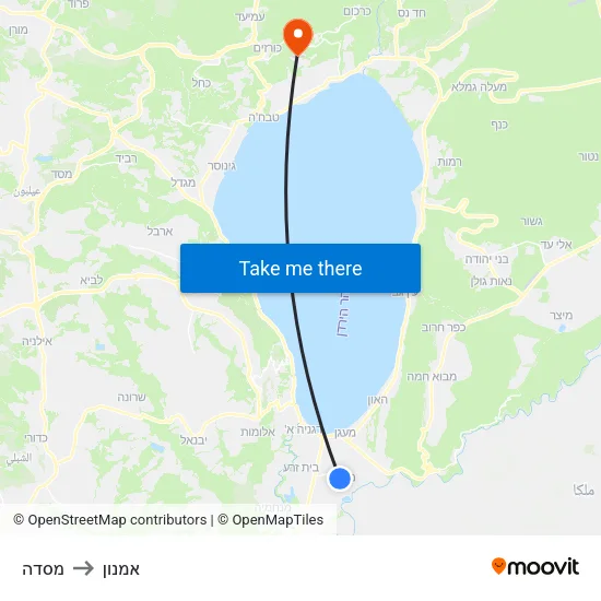 מסדה to אמנון map