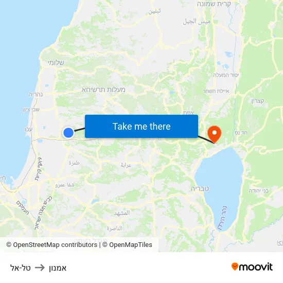 טל-אל to אמנון map