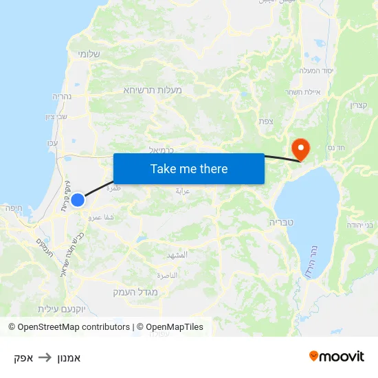 אפק to אמנון map