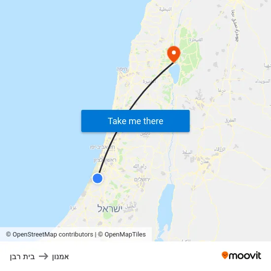 בית רבן to אמנון map