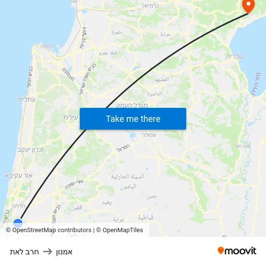 חרב לאת to אמנון map