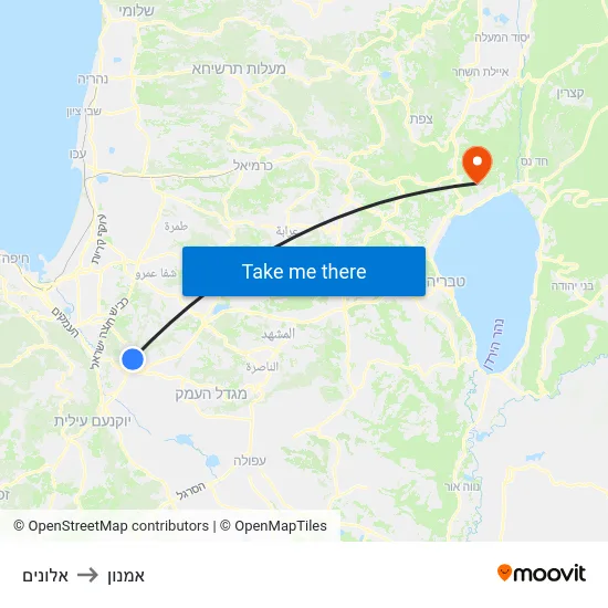 אלונים to אמנון map