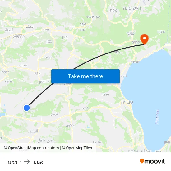 רומאנה to אמנון map