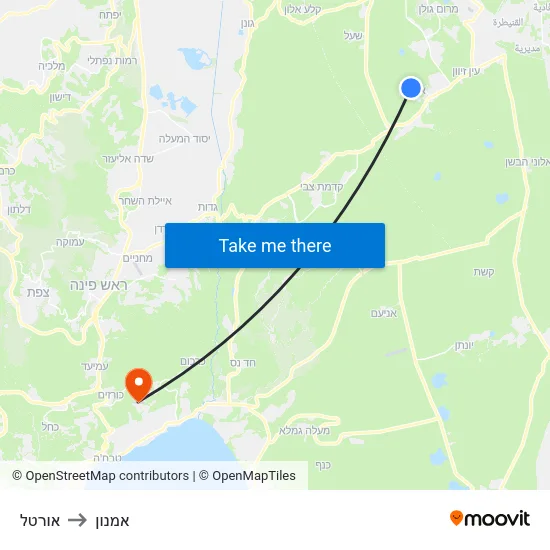 אורטל to אמנון map