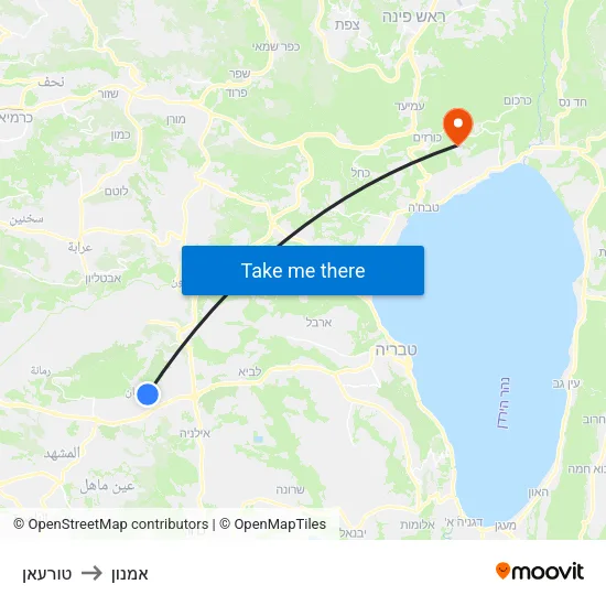 טורעאן to אמנון map