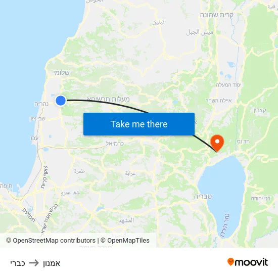 כברי to אמנון map