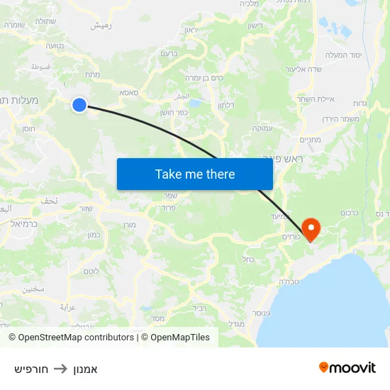 חורפיש to אמנון map