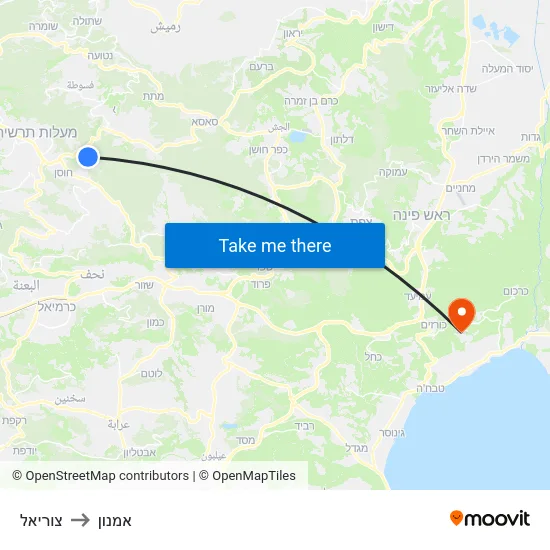 צוריאל to אמנון map
