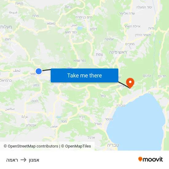 ראמה to אמנון map