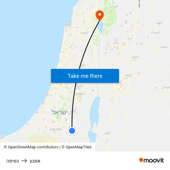 כסיפה to אמנון map