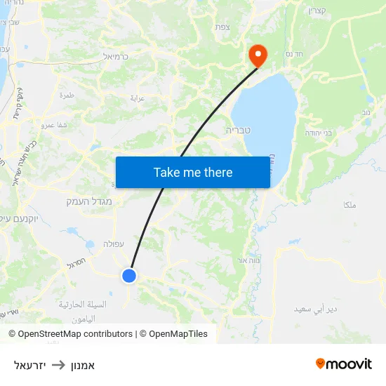 יזרעאל to אמנון map