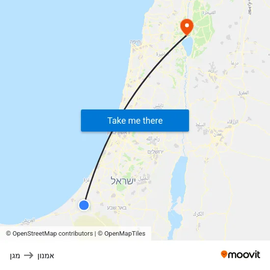 מגן to אמנון map