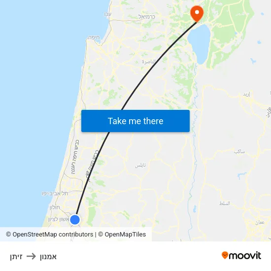 זיתן to אמנון map