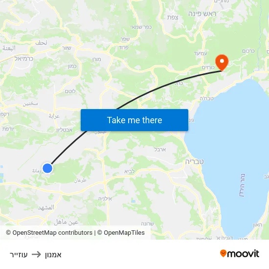 עוזייר to אמנון map
