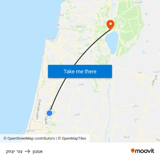 צור יצחק to אמנון map