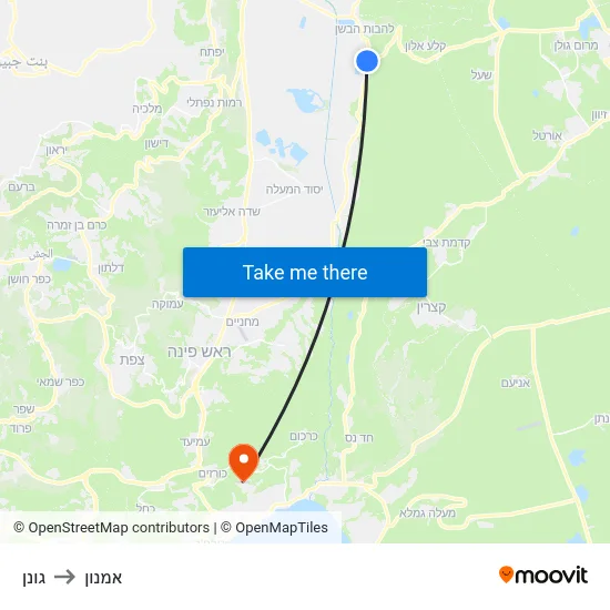 גונן to אמנון map