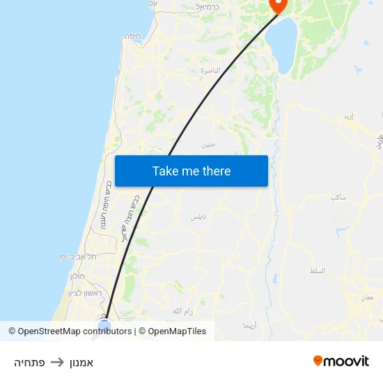 פתחיה to אמנון map