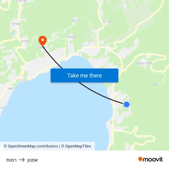 רמות to אמנון map