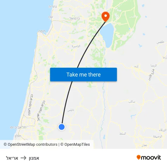 אריאל to אמנון map