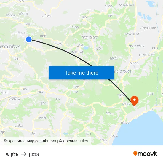 אלקוש to אמנון map