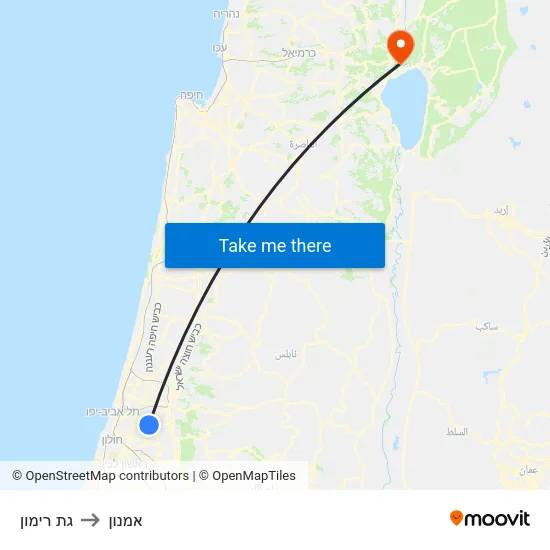 גת רימון to אמנון map
