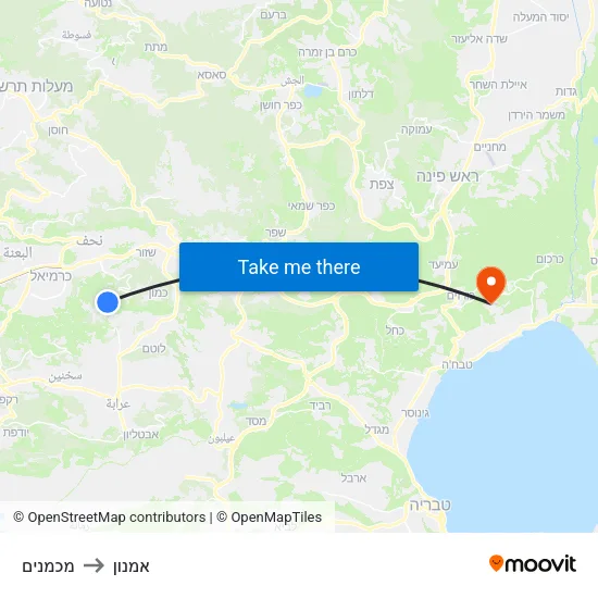 מכמנים to אמנון map