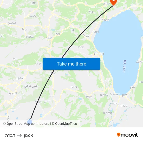 דברת to אמנון map