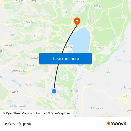 מולדת to אמנון map