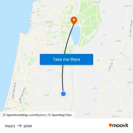 בקעות to אמנון map