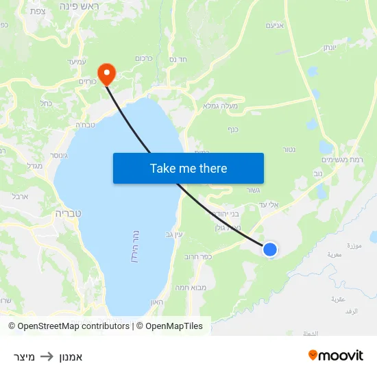 מיצר to אמנון map