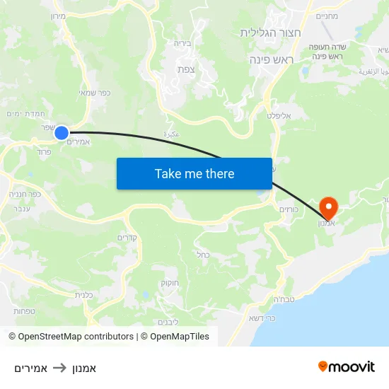 אמירים to אמנון map