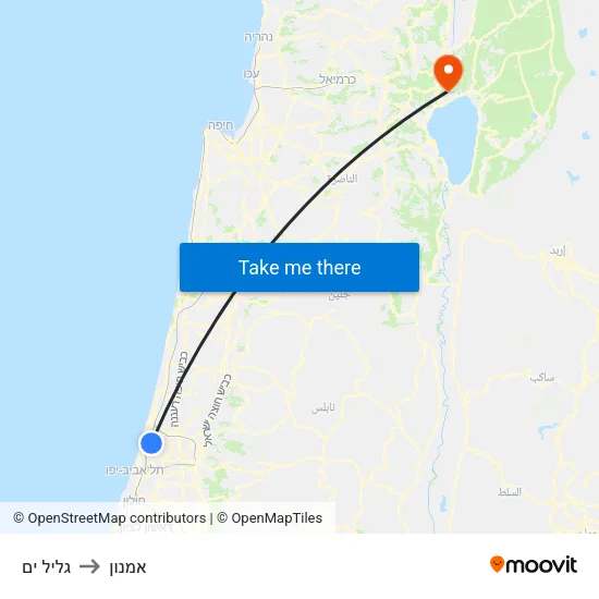 גליל ים to אמנון map