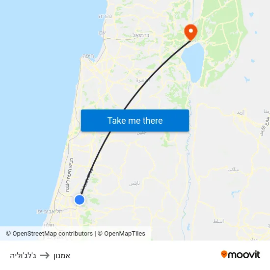 ג'לג'וליה to אמנון map