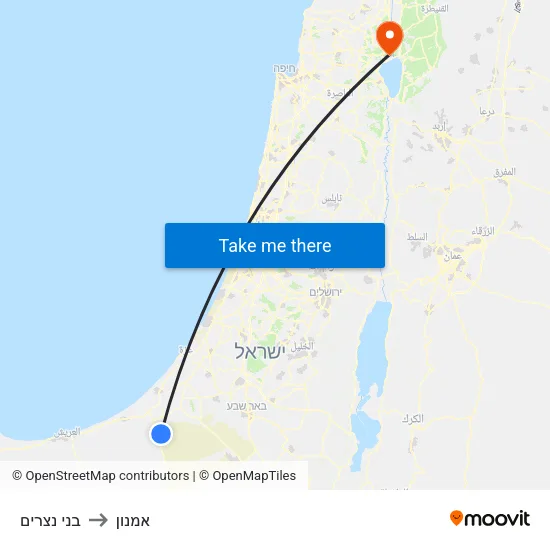 בני נצרים to אמנון map