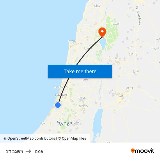 משגב דב to אמנון map