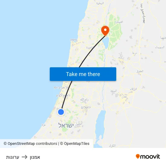 ערוגות to אמנון map