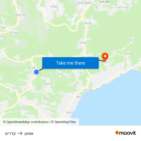 קדרים to אמנון map