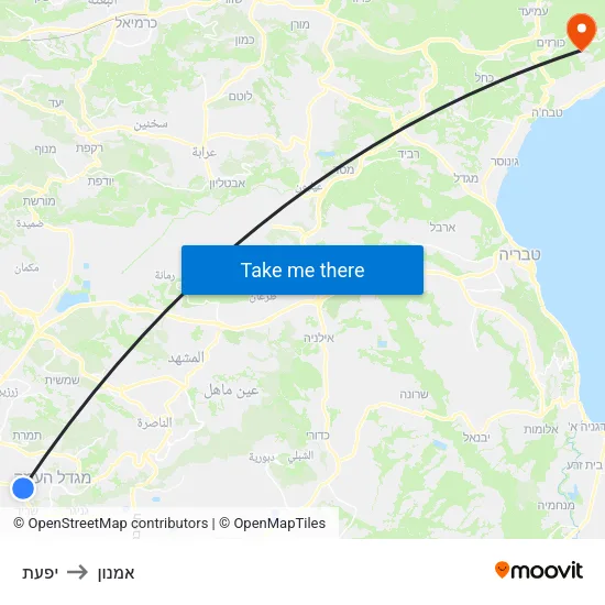 יפעת to אמנון map