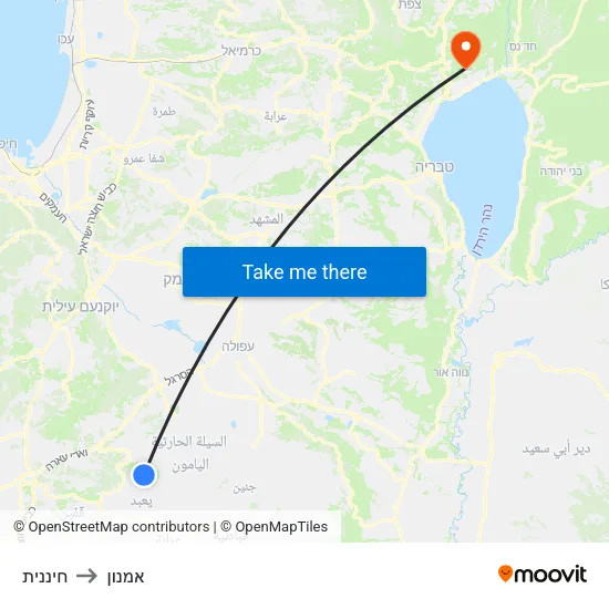 חיננית to אמנון map
