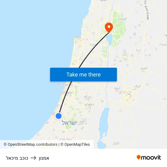 כוכב מיכאל to אמנון map