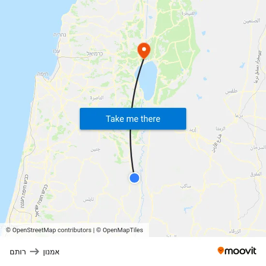 רותם to אמנון map