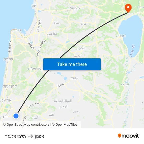 תלמי אלעזר to אמנון map