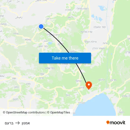 ברעם to אמנון map