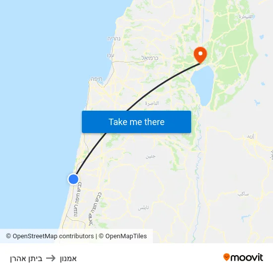 ביתן אהרן to אמנון map