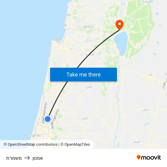 משמרת to אמנון map