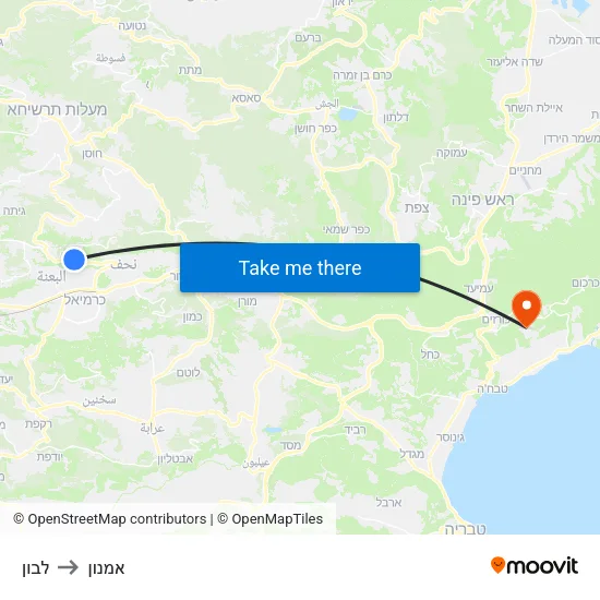 לבון to אמנון map