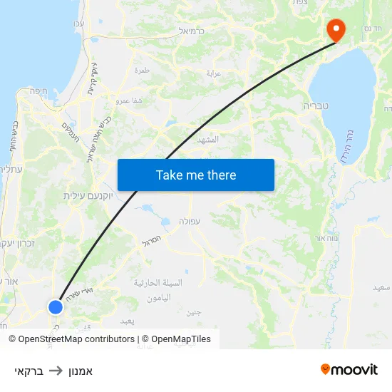 ברקאי to אמנון map