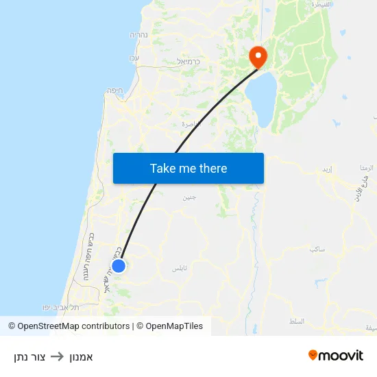 צור נתן to אמנון map